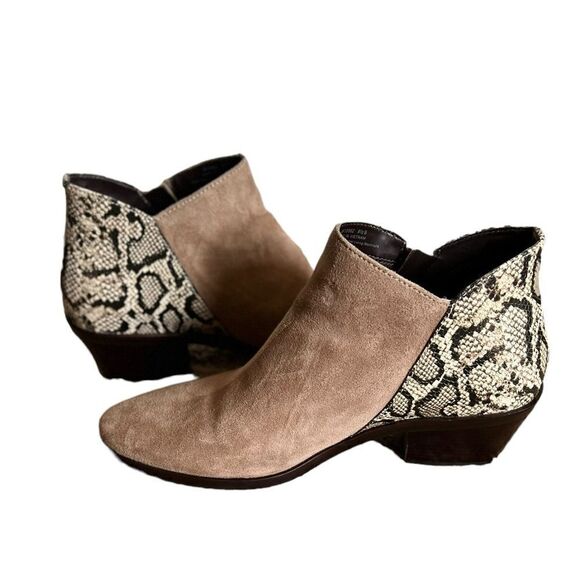 Cole Haan Gracy Bootie Snakeskin Suede Size 8.5 - Picture 4 of 7